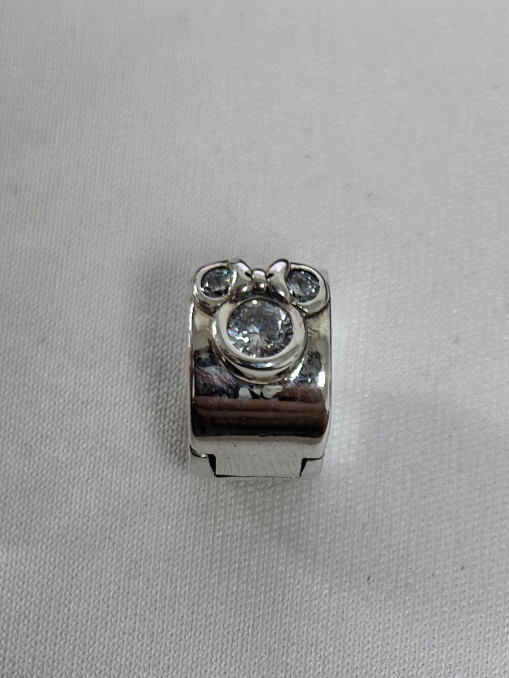 Pandora Disney Mickey Mouse & Minnie Mouse Clip Charm, S925 Silver Jewelry